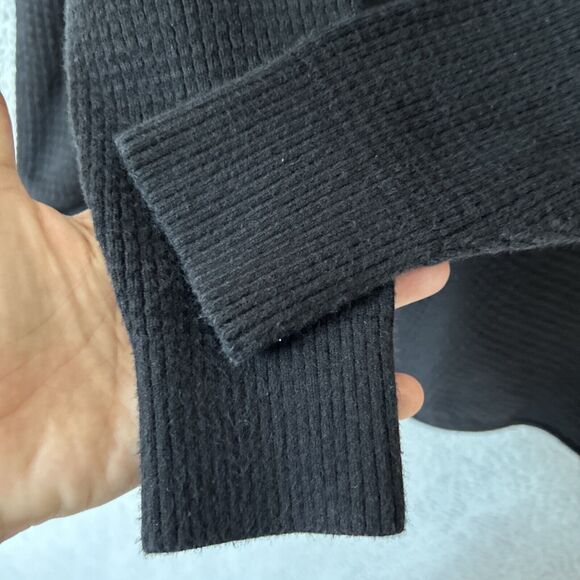 HOLLISTER Thermal Spell Out Shirt Mens Small Black Cursive Grunge Skater Y2K - Picture 6 of 13